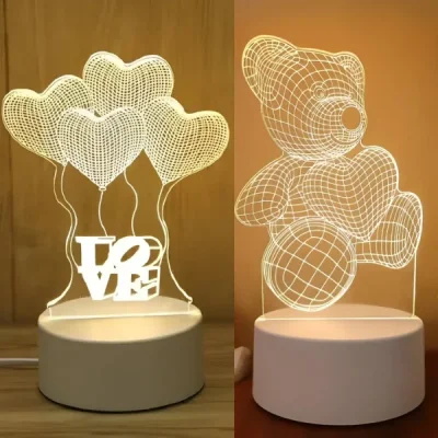 Lampă decorativă LED 3D în Warm Yellow LEDLOVE®