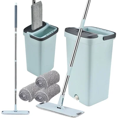 FLOORMATE® - Set 3 în 1 cu mop la 360°, găleată pentru stoarcere automată și cadou 2 prosoape