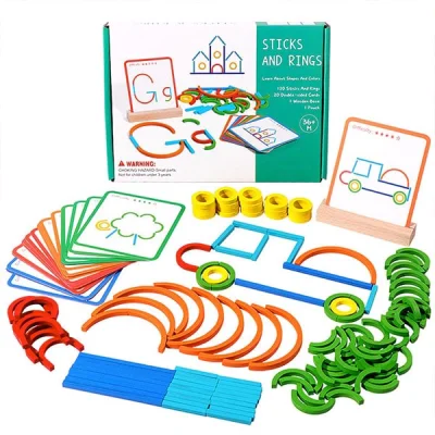 Puzzle creativ din lemn KIDDOQUEST®