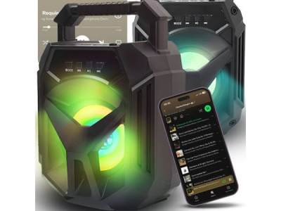 Boxă portabilă wireless puternică cu iluminare de fundal - NEONWAVE®