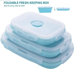 Set de 4 cutii pliabile din silicon pentru depozitarea alimentelor POPLATE® set de 4 cutii pliabile din silicon pentru depozitarea alimentelor poplate